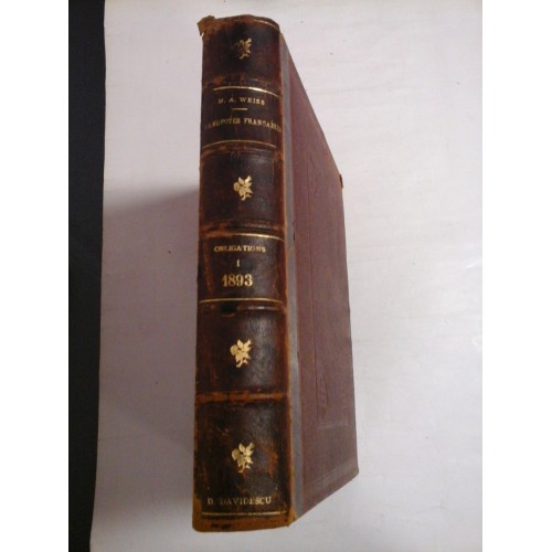 PANDECTES FRANCAISES NOUVEAU REPERTOIRE DE DOCTRINE ET DE JURISPRUDENCE - M. ANDRE WEISS - Paris, 1893 PANDECTES FRANCAISES NOUVEAU REPERTOIRE DE DOCTRINE ET DE JURISPRUDENCE - M. ANDRE WEISS - Paris, 1893